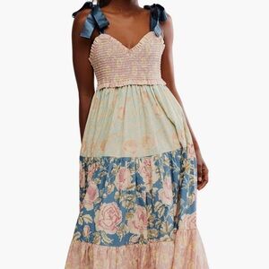 Floral Patchwork Maxi Skirt